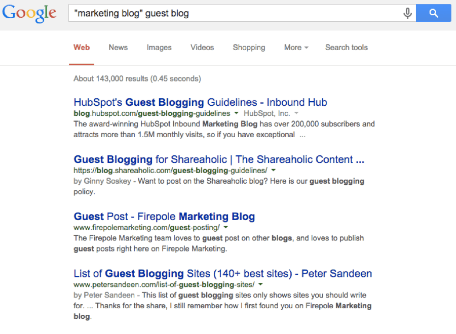 guest blogging outreach