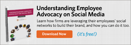 Understanding employee advocacy on social media- learn how firms are leveraging their employees' social networks to build their brand and how you can do it too.