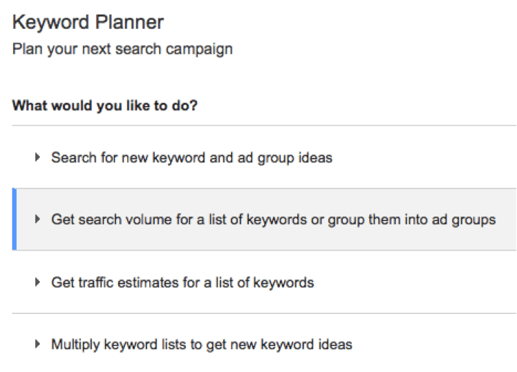 Finding keywords for copywriting